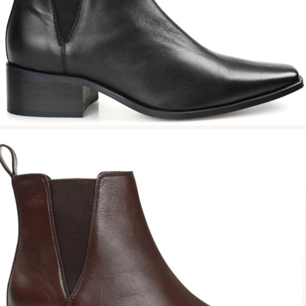 Signature By Journee Collections- Women Boots "Brooklee" Genuineleather- Blk&Brn